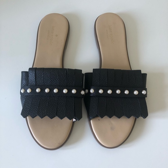 🌟HOST PICK🌟Kate Spade Stasie Black Slides - Picture 7 of 9